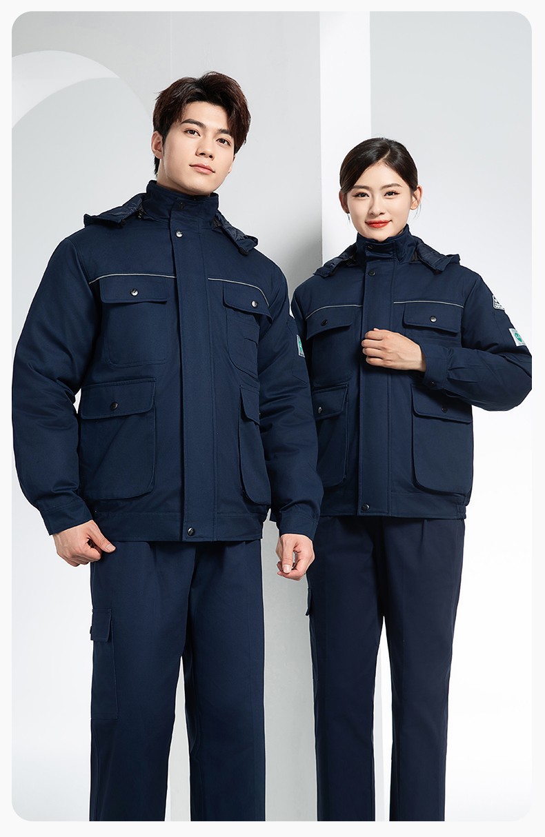 FJD8899Z 冬季纯棉防静电工作服棉服定制冷库加厚保暖化工厂棉衣劳保服棉袄(图18)